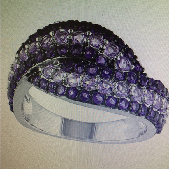 Jewelry - amethyst & rose deFrance sterling silver ring